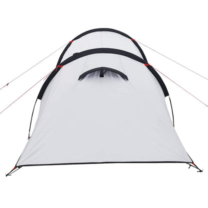 vidaXL Camping Tent Tunnel 3-Person White Blackout Fabric Waterproof