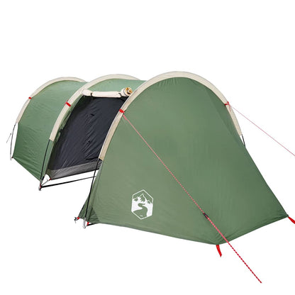 vidaXL Camping Tent Tunnel 4-Person Green Waterproof - 42711