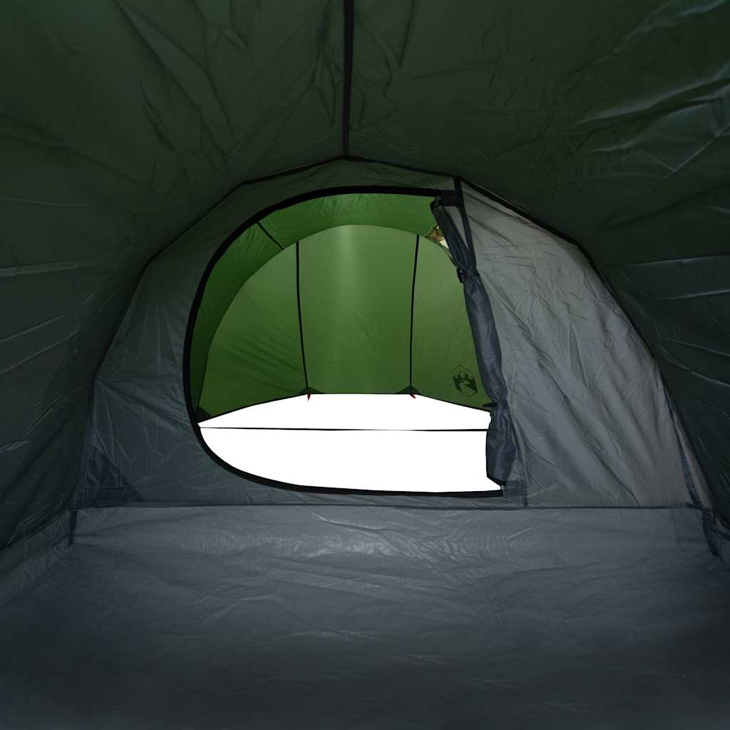 vidaXL Camping Tent Tunnel 4-Person Green Waterproof - 42711