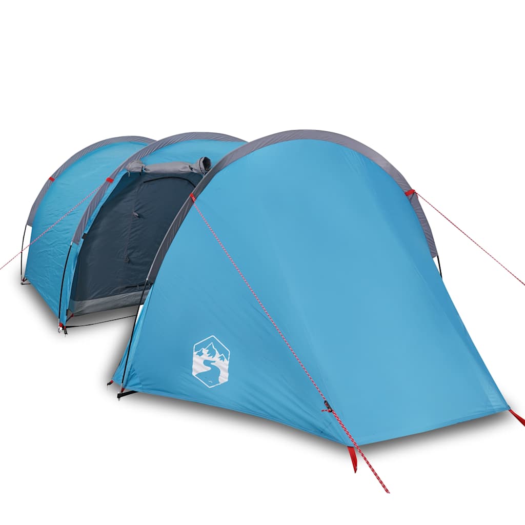 vidaXL Camping Tent Tunnel 4-Person Blue Waterproof - 42714