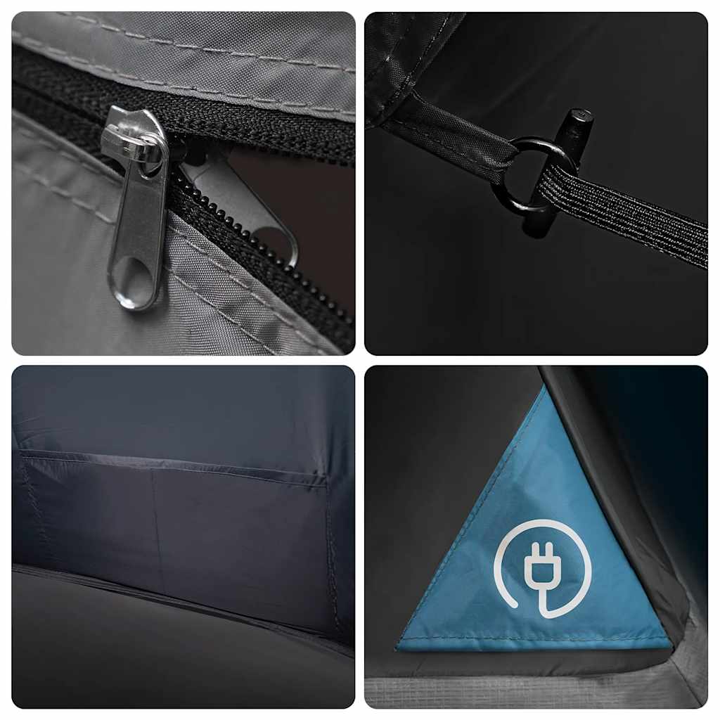 vidaXL Camping Tent Tunnel 4-Person Blue Waterproof - 42714