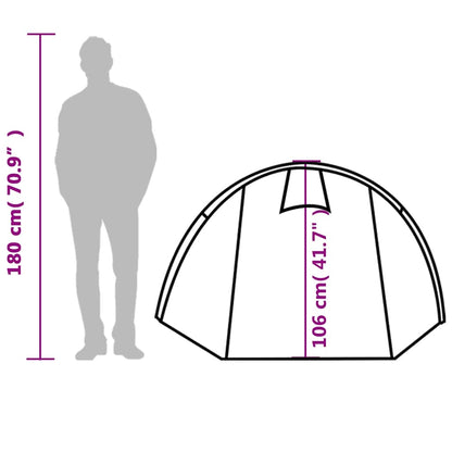vidaXL Camping Tent Tunnel 4-Person Blue Waterproof - 42714