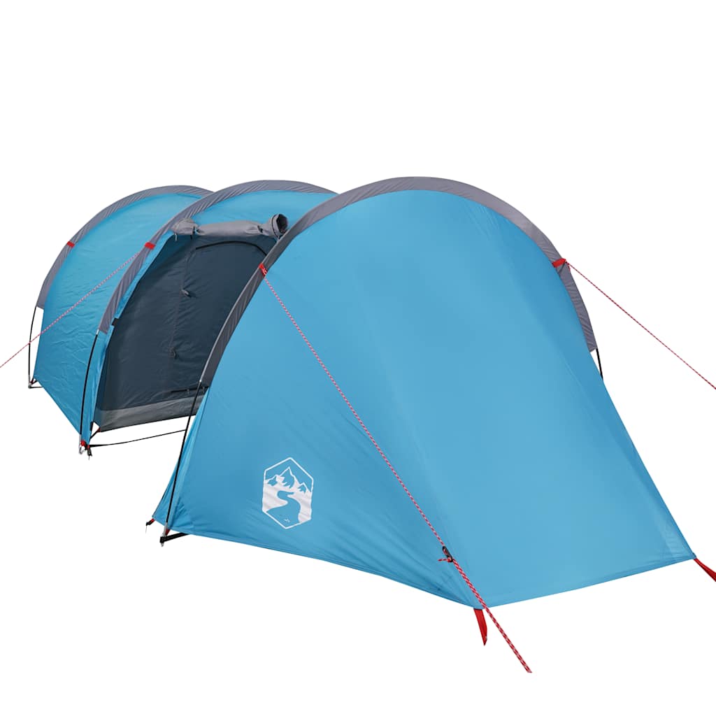 vidaXL Camping Tent Tunnel 4-Person Blue Waterproof - 42714