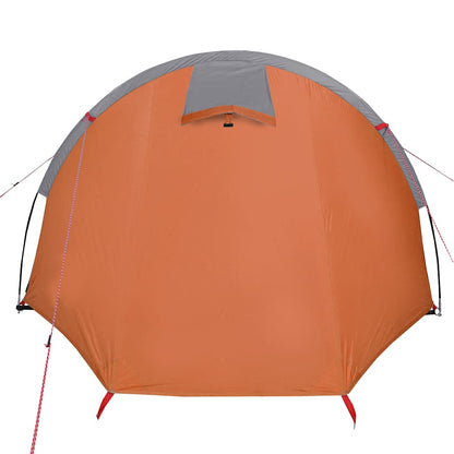 vidaXL Camping Tent Tunnel 4-Person Orange Waterproof