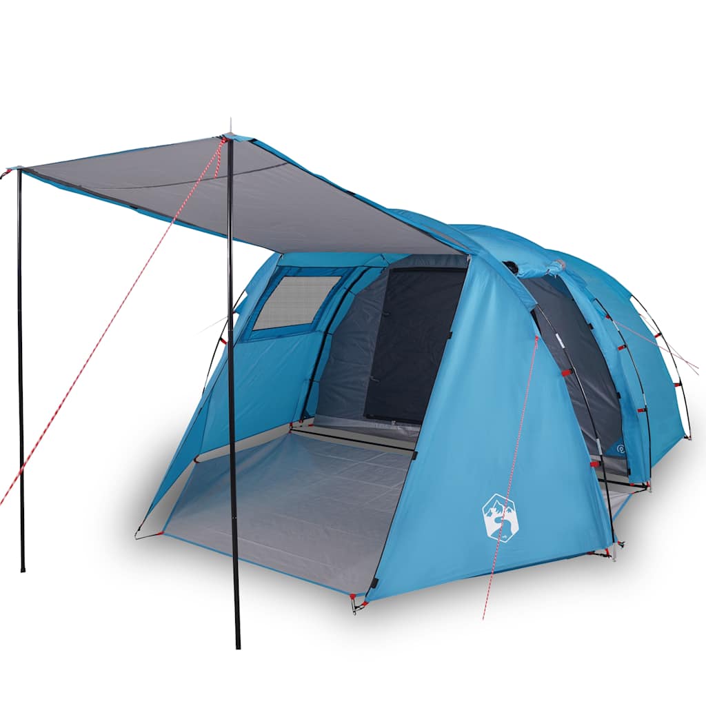 vidaXL Camping Tent Tunnel 4-Person Blue Waterproof - 42716