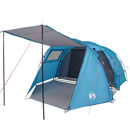 vidaXL Camping Tent Tunnel 4-Person Blue Waterproof - 42716