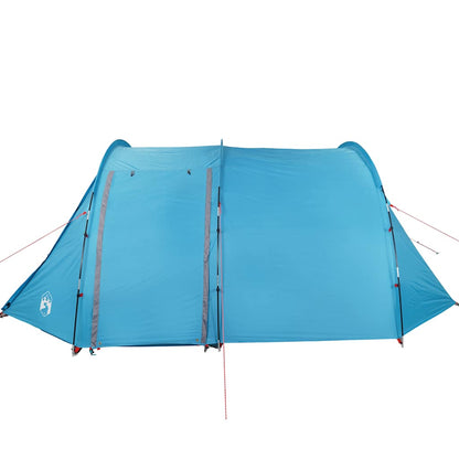 vidaXL Camping Tent Tunnel 4-Person Blue Waterproof - 42716