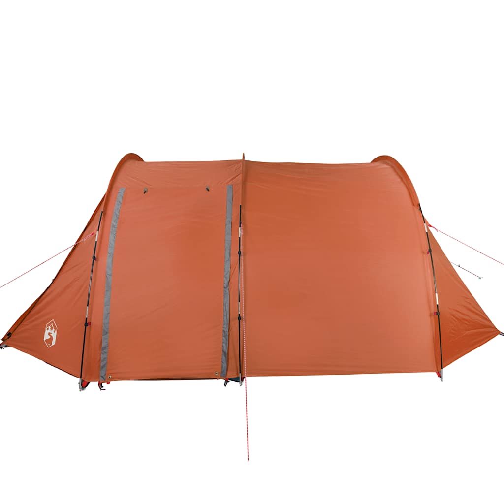 vidaXL Camping Tent Tunnel 4-Person Grey and Orange Waterproof - 42719