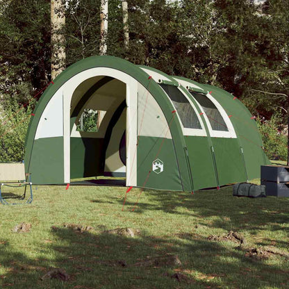vidaXL Camping Tent Tunnel 4-Person Green Waterproof - 42730