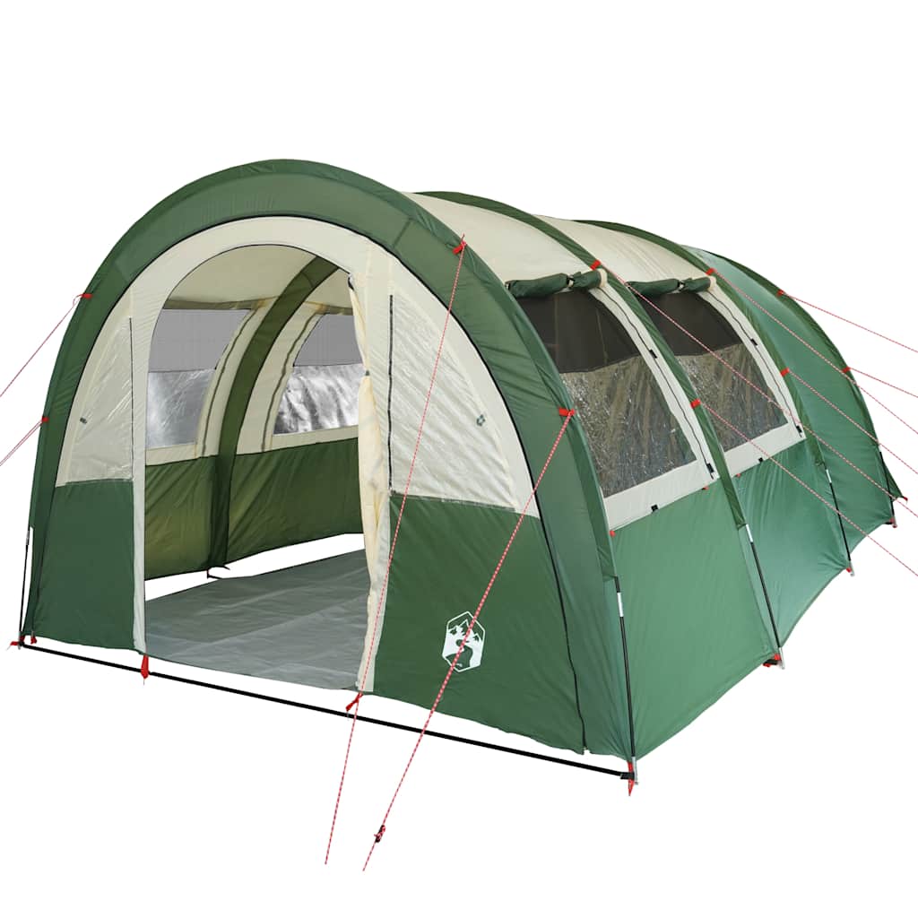 vidaXL Camping Tent Tunnel 4-Person Green Waterproof - 42730