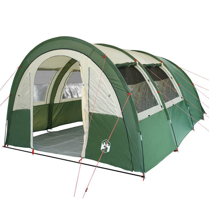 vidaXL Camping Tent Tunnel 4-Person Green Waterproof - 42730