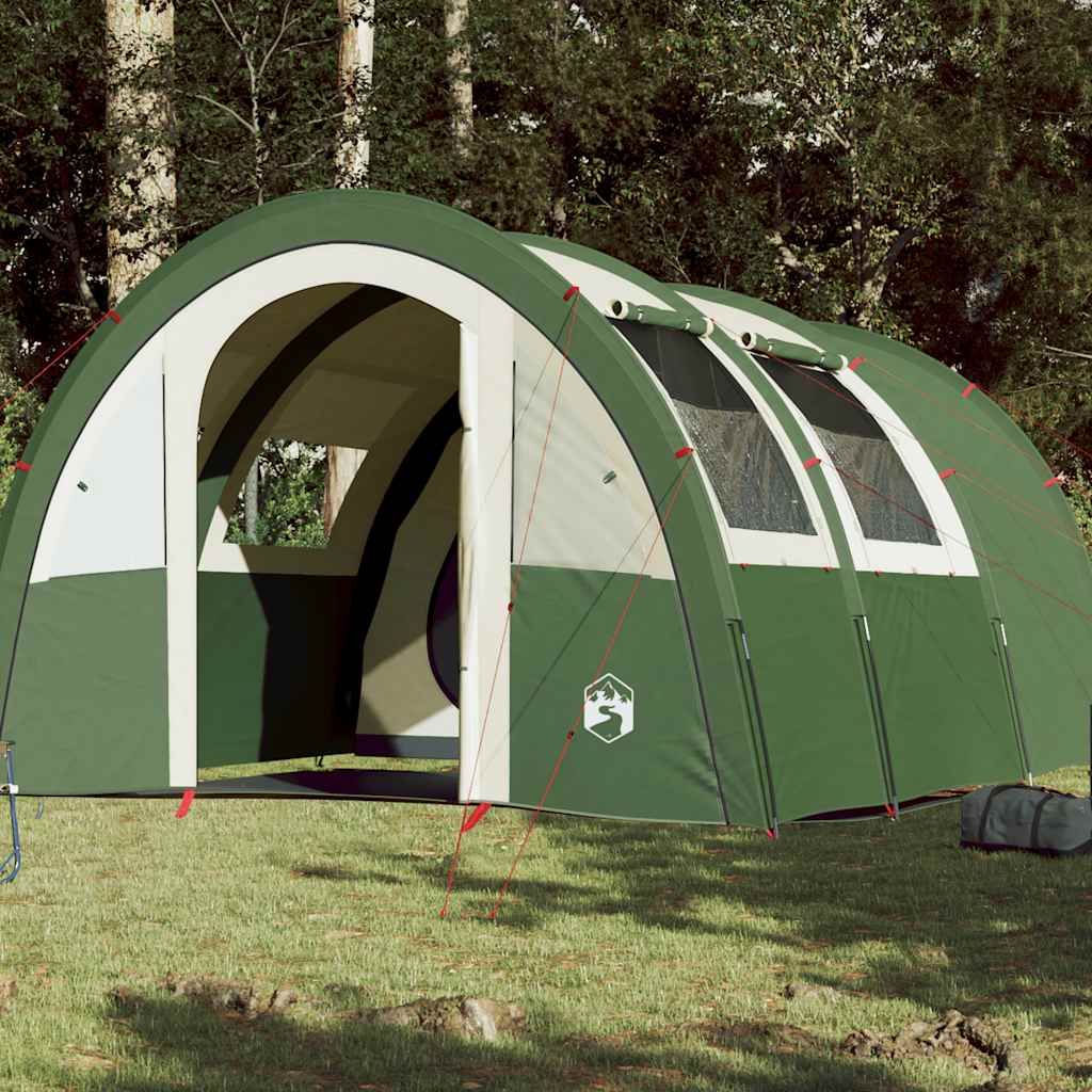 vidaXL Camping Tent Tunnel 4-Person Green Waterproof - 42730