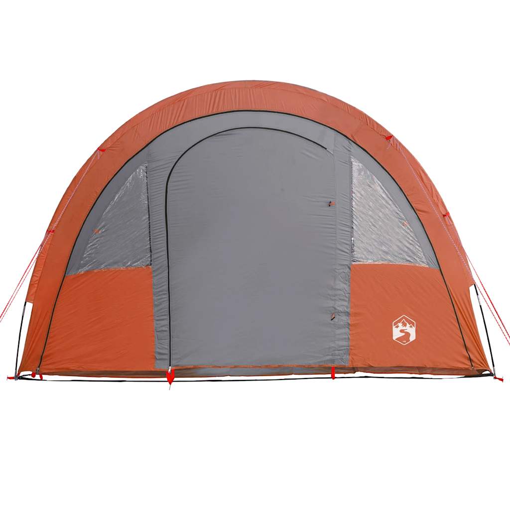 vidaXL Camping Tent Tunnel 4-Person Grey and Orange Waterproof - 42734