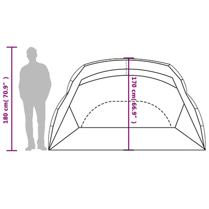 vidaXL Beach Tent Sea Green 274x178x170/148 cm 185T Polyester