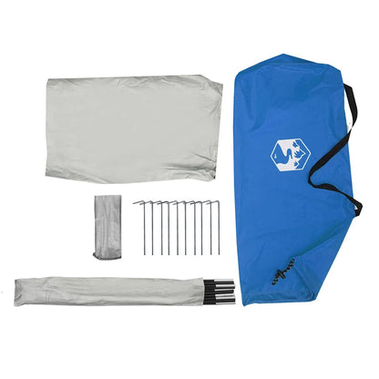 vidaXL Beach Tent Azure Blue 268x223x125 cm 185T Polyester