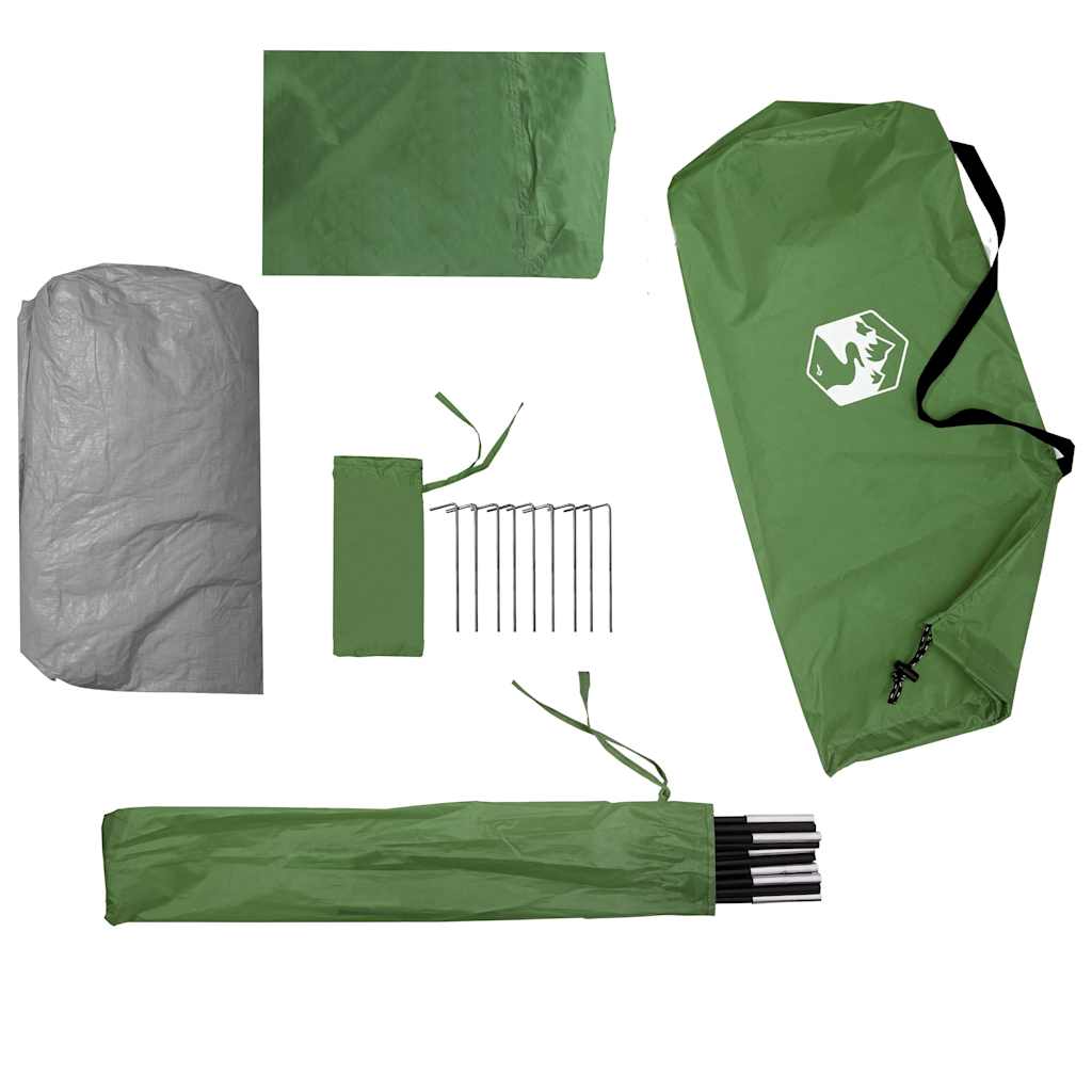 vidaXL Camping Tent Dome 3-Person Green Waterproof - 42773