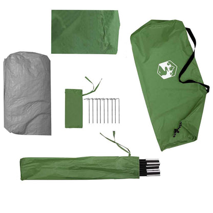 vidaXL Camping Tent Dome 3-Person Green Waterproof - 42773