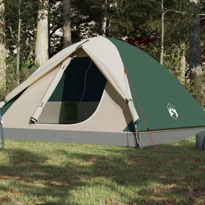 vidaXL Camping Tent Dome 3-Person Green Waterproof - 42773