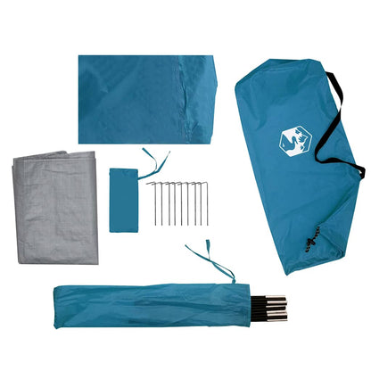vidaXL Camping Tent Dome 3-Person Blue Waterproof - 42774