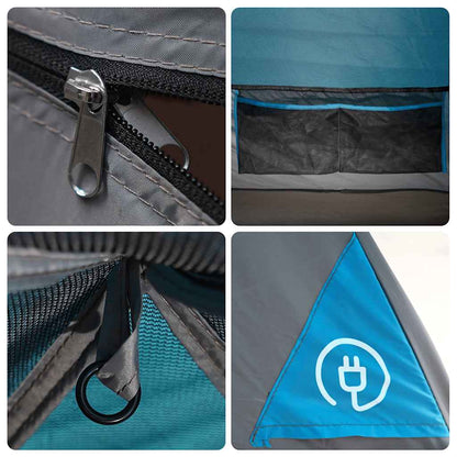 vidaXL Camping Tent Dome 3-Person Blue Waterproof - 42774