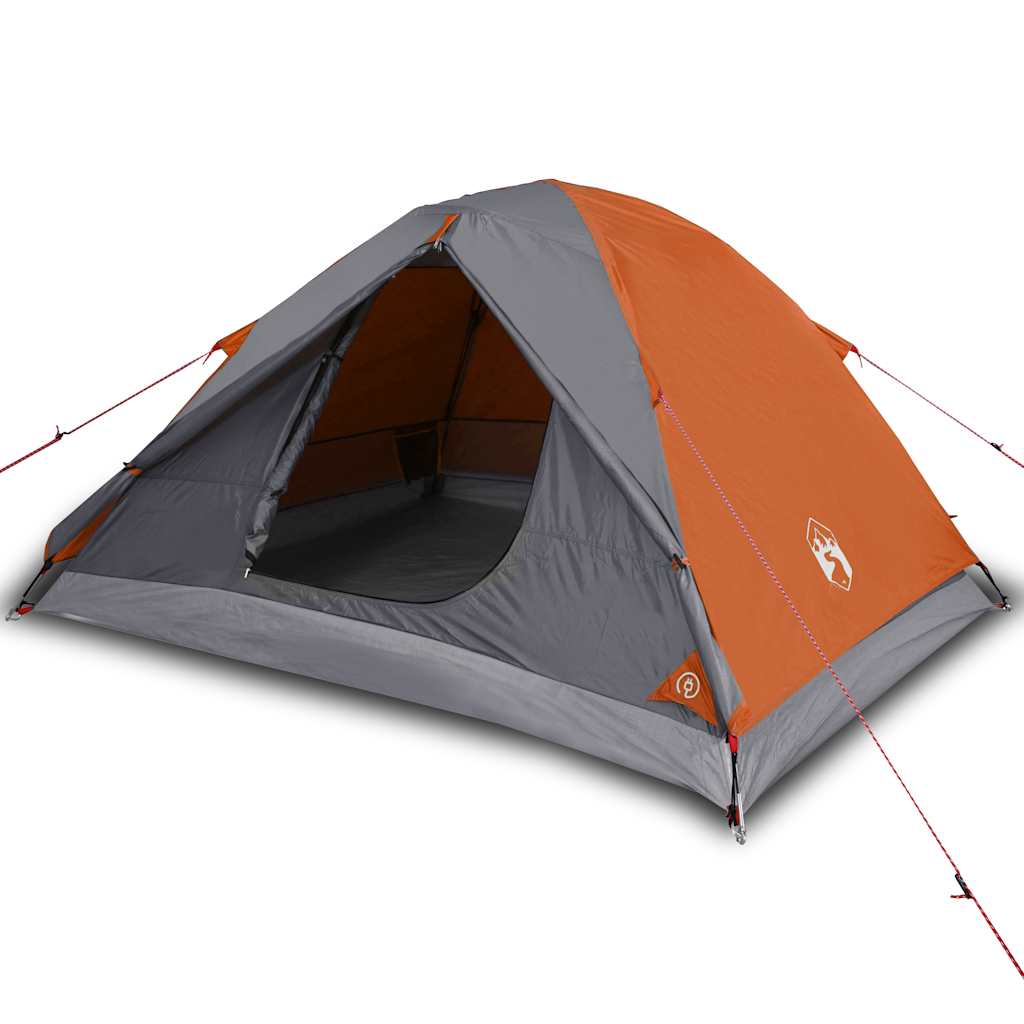 vidaXL Camping Tent Dome 3-Person Orange Waterproof - 42783