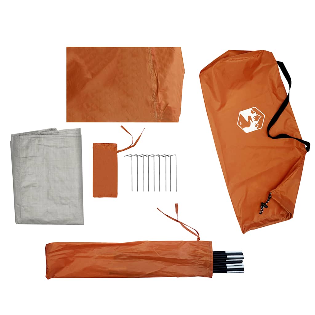 vidaXL Camping Tent Dome 3-Person Orange Waterproof - 42783