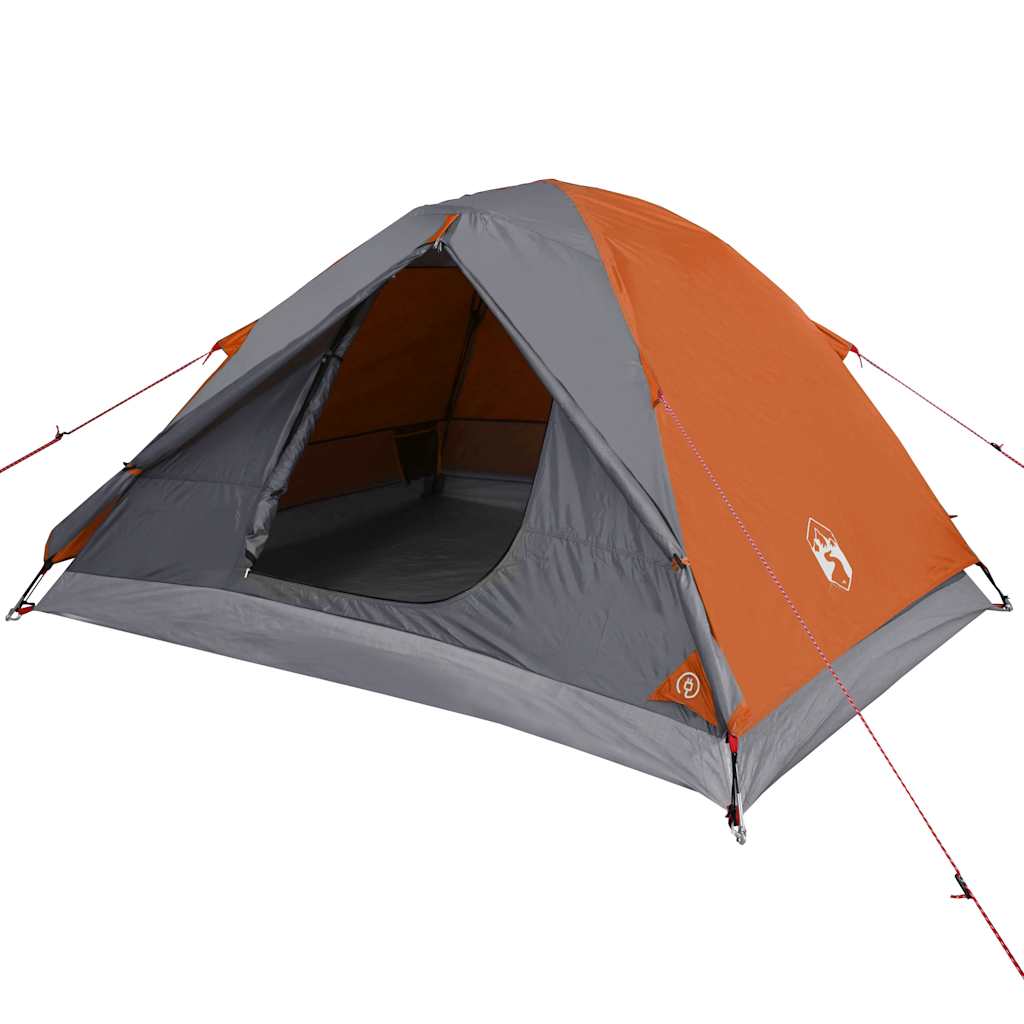 vidaXL Camping Tent Dome 3-Person Orange Waterproof - 42783