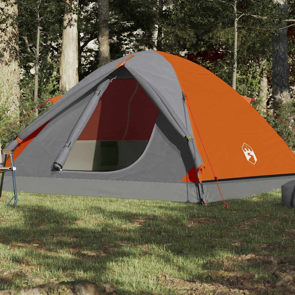 vidaXL Camping Tent Dome 3-Person Orange Waterproof - 42783