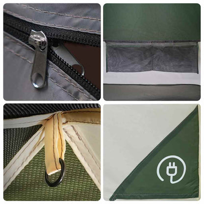 vidaXL Camping Tent Dome 6-Person Green Waterproof