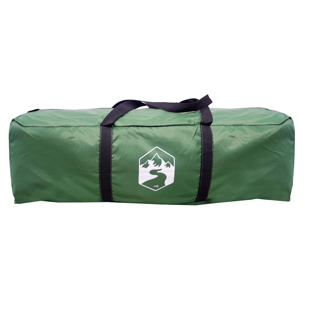 vidaXL Camping Tent with Porch 4-Person Green Waterproof
