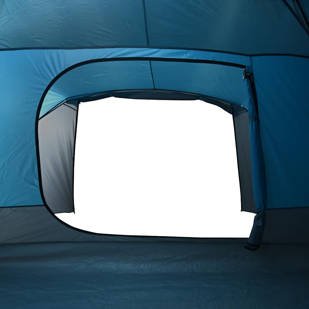 vidaXL Camping Tent with Porch 4-Person Blue Waterproof