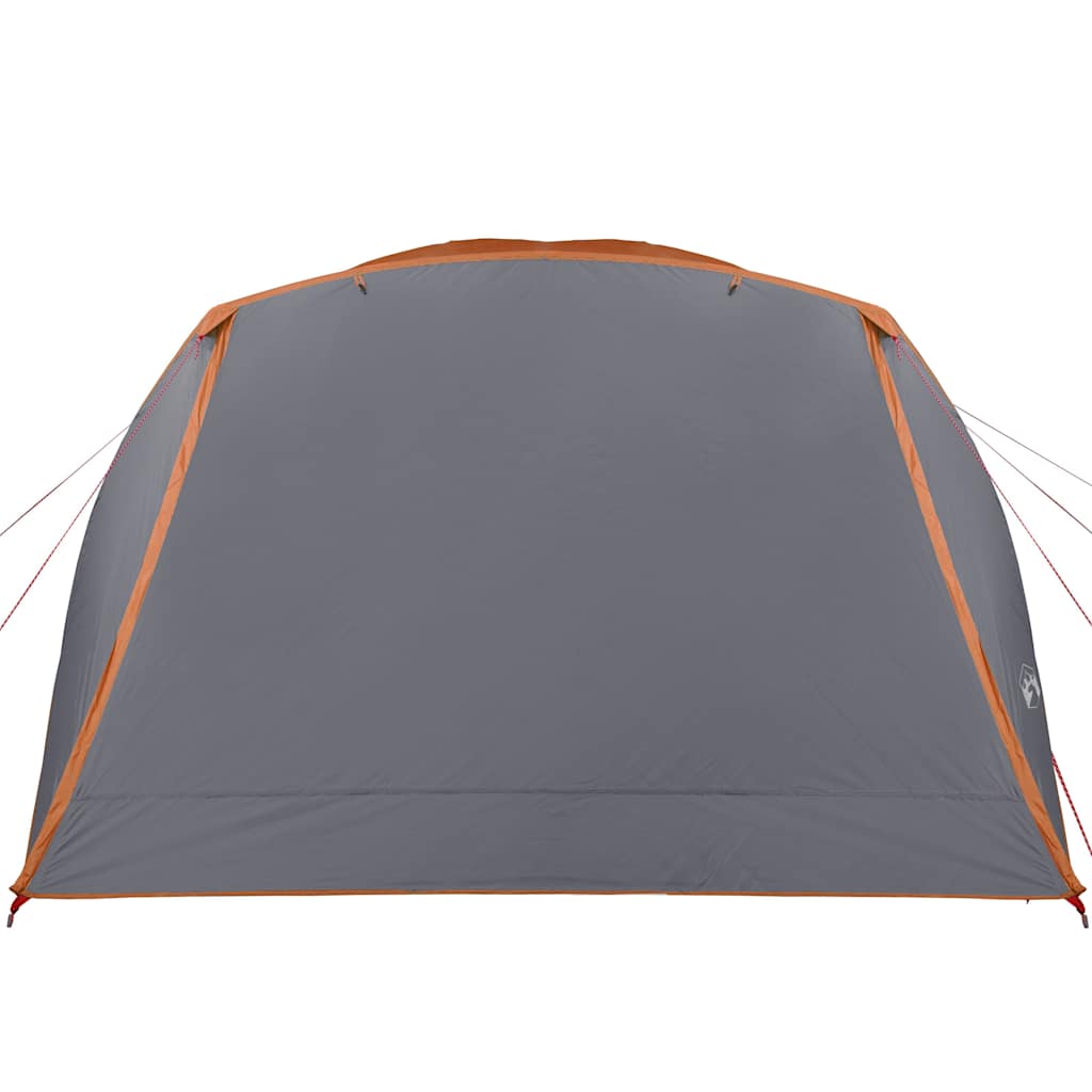 vidaXL Family Tent with Porch 6-Person Grey and Orange Waterproof