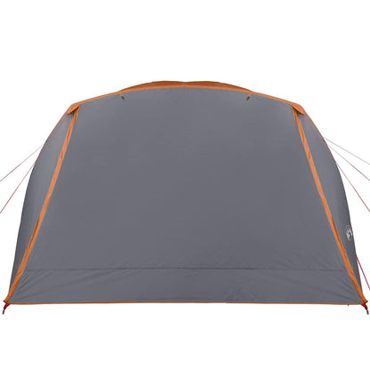 vidaXL Family Tent with Porch 6-Person Grey and Orange Waterproof
