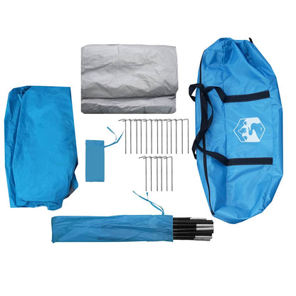 vidaXL Family Tent Crossvent 8-Person Blue Waterproof