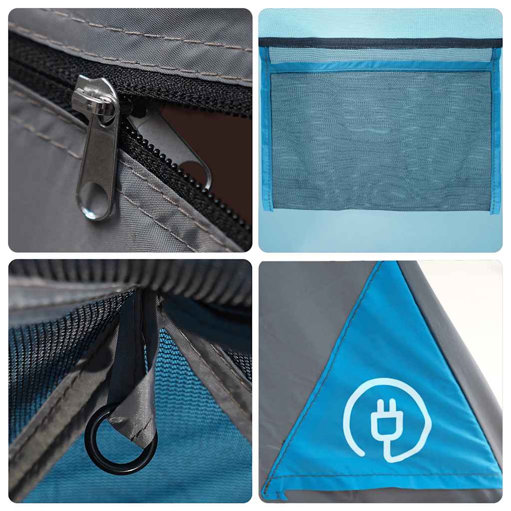 vidaXL Family Tent Crossvent 8-Person Blue Waterproof