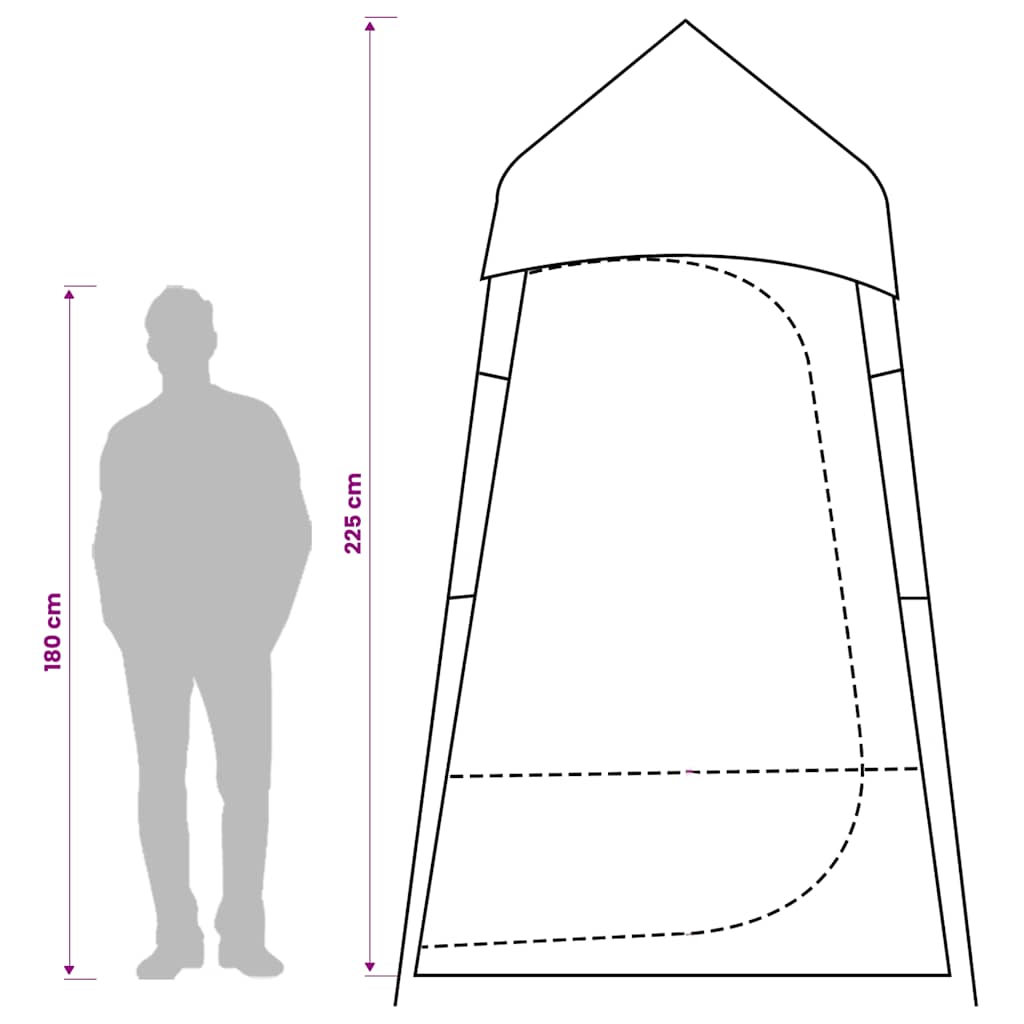 vidaXL Toilet Tent Green Waterproof