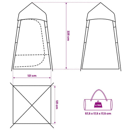 vidaXL Toilet Tent Green Waterproof