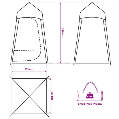 vidaXL Toilet Tent Orange Waterproof