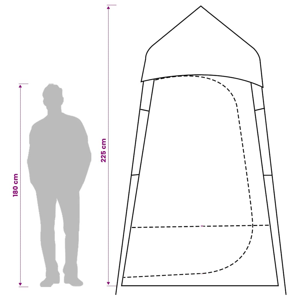 vidaXL Toilet Tent Orange Waterproof