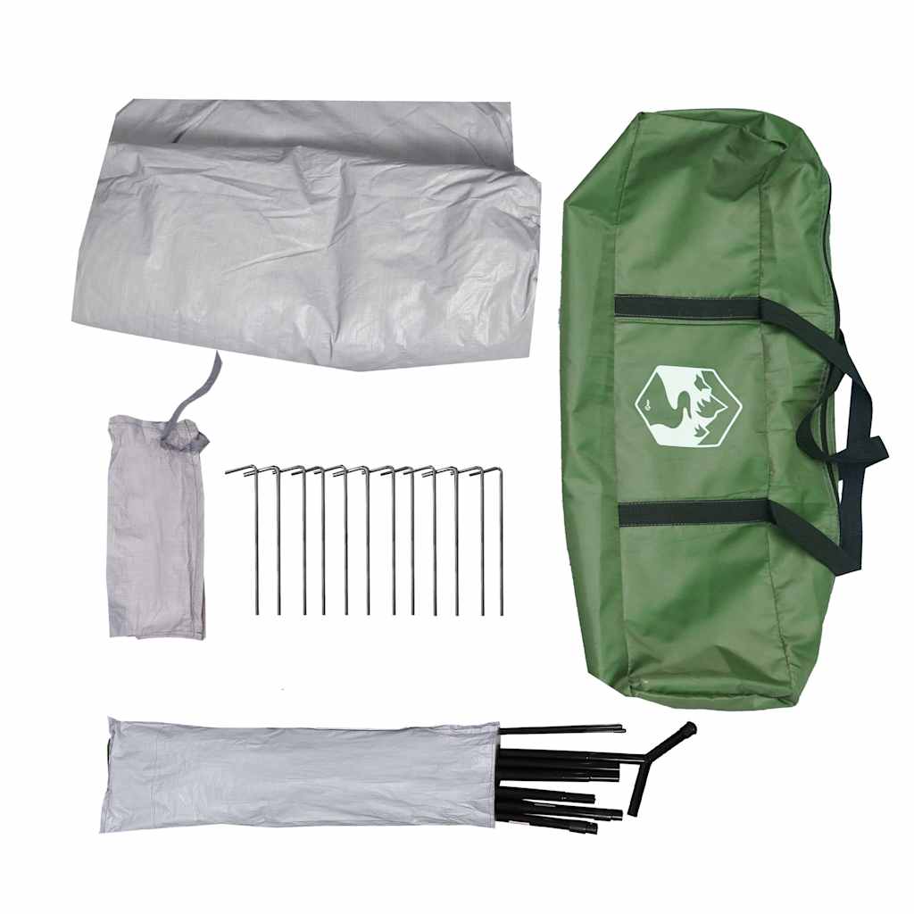 vidaXL Camping Tent Tipi 7-Person Green Waterproof