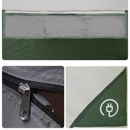 vidaXL Camping Tent Tipi 7-Person Green Waterproof