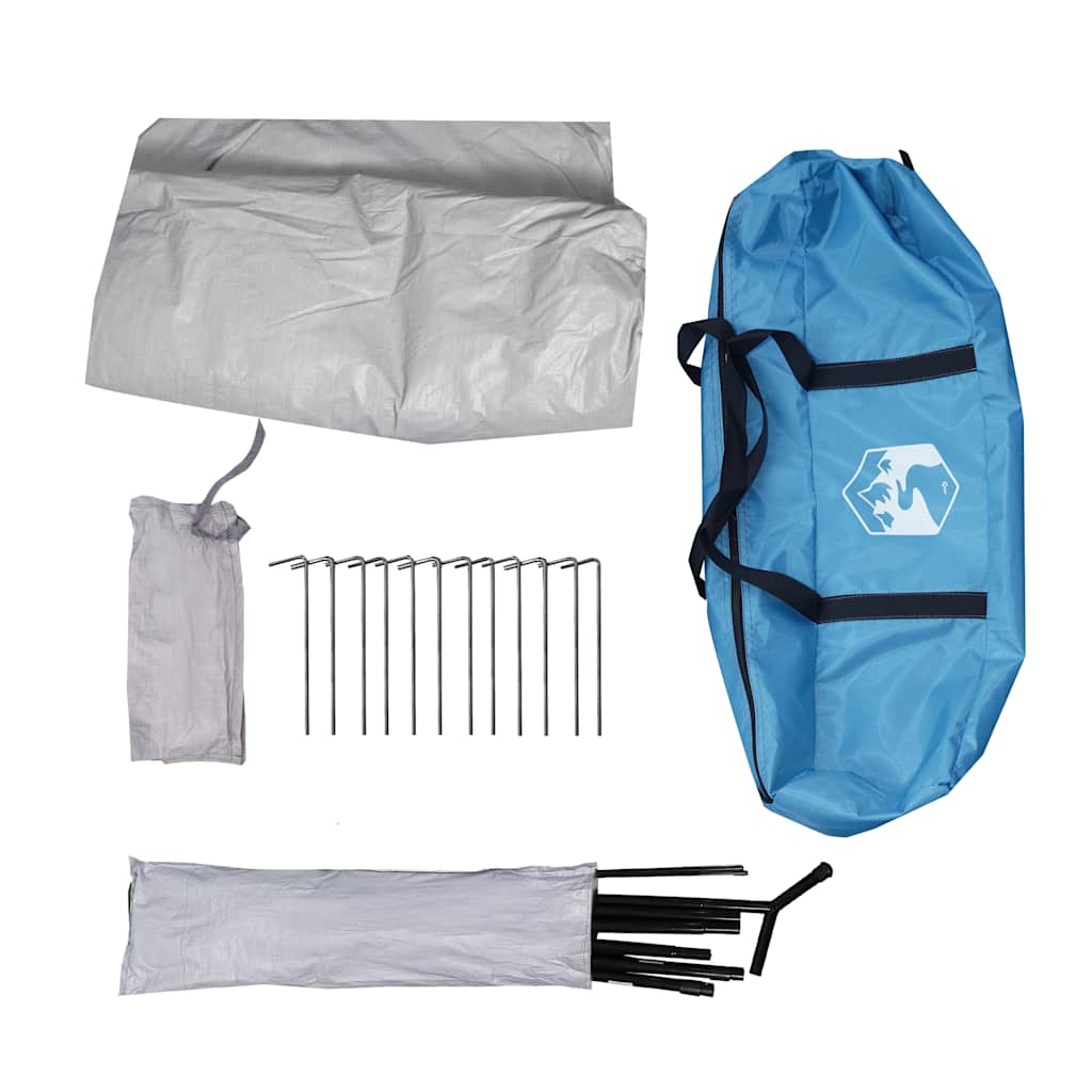vidaXL Camping Tent Tipi 7-Person Blue Waterproof