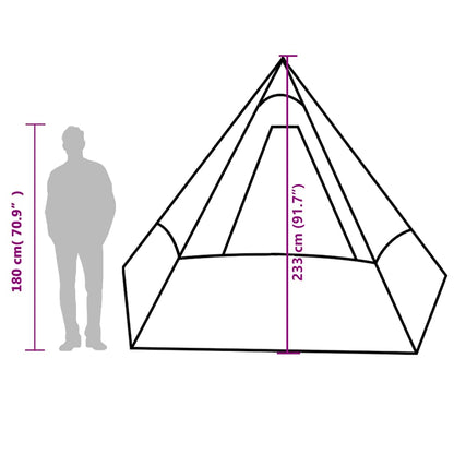 vidaXL Camping Tent Tipi 7-Person Blue Waterproof