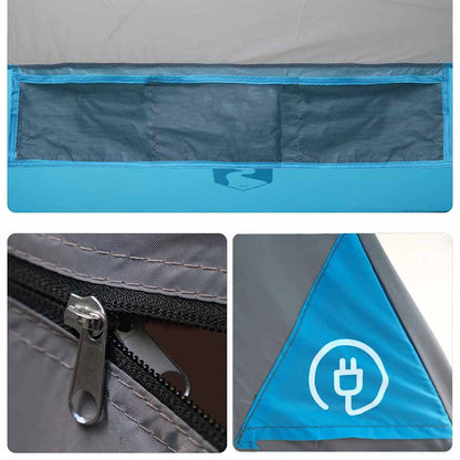 vidaXL Camping Tent Tipi 7-Person Blue Waterproof