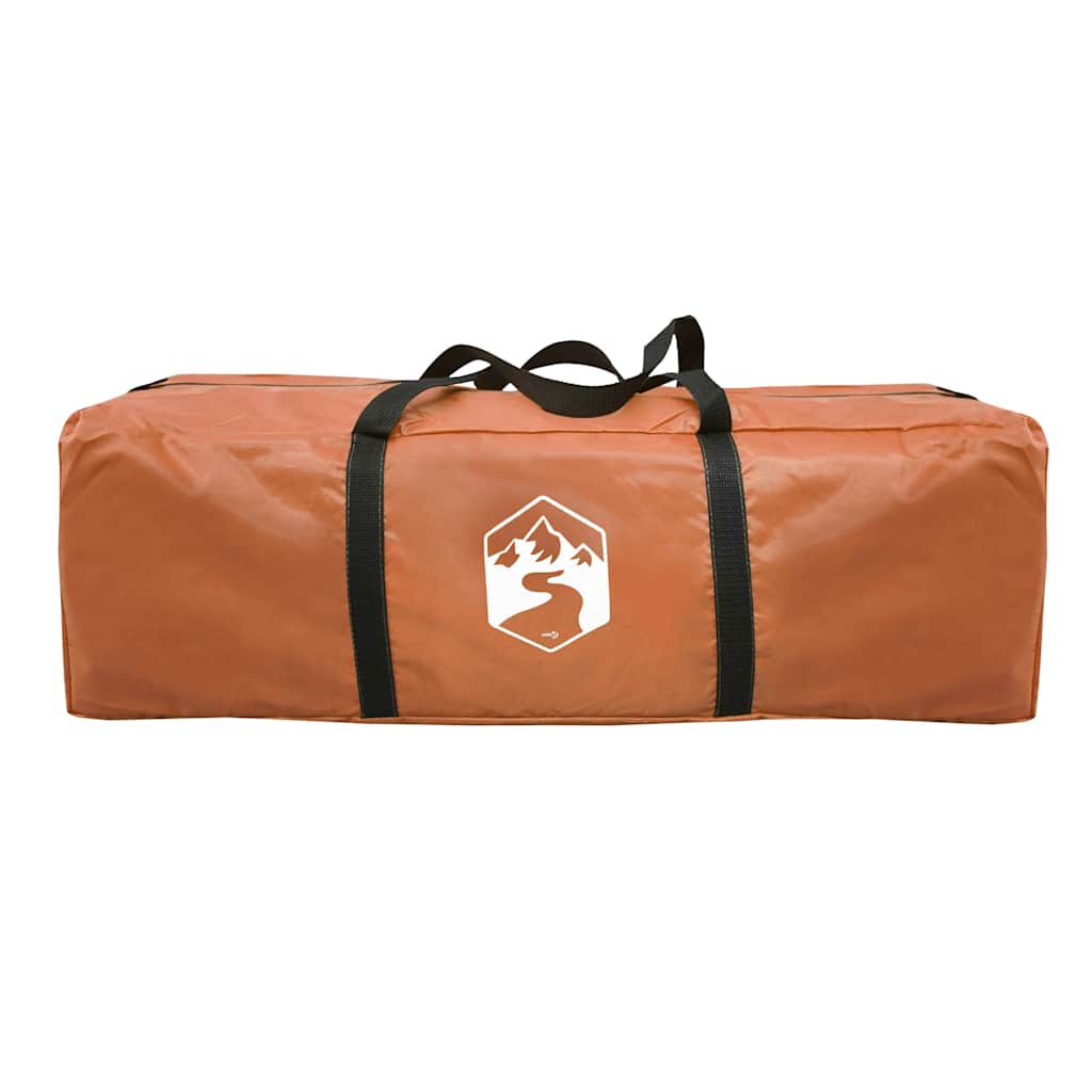 vidaXL Camping Tent Tipi 7-Person Orange Waterproof