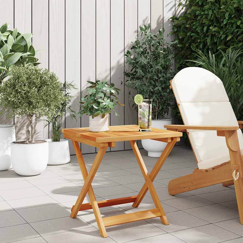 vidaXL Folding Garden Table 50x50x50 cm Solid Wood Acacia - Brown