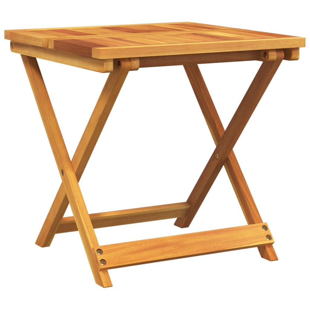 vidaXL Folding Garden Table 50x50x50 cm Solid Wood Acacia - Brown