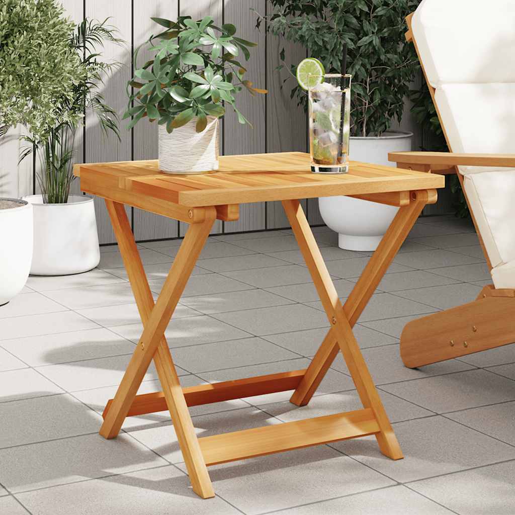 vidaXL Folding Garden Table 50x50x50 cm Solid Wood Acacia - Brown