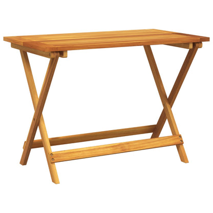 vidaXL Folding Garden Table 90x52.5x65 cm Solid Wood Acacia - Brown