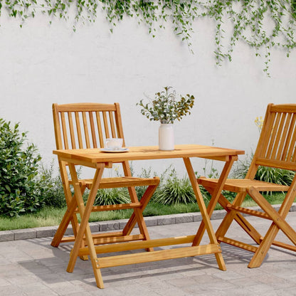 vidaXL Folding Garden Table 90x52.5x65 cm Solid Wood Acacia - Brown